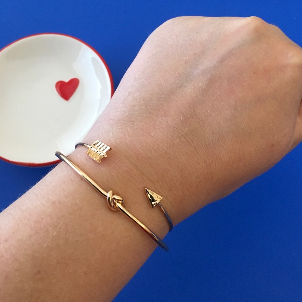 Knot and arrow bracelets
